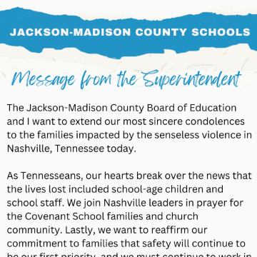  Message from the Superintendent 
